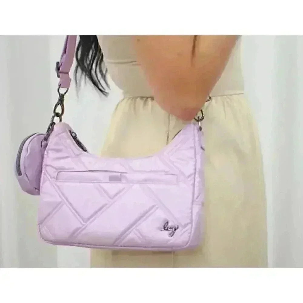 LUG 'Curtsy Mini' Crossbody / Shoulder Bag / Top Handle Bag - Metallic P… - Picture 8 of 16